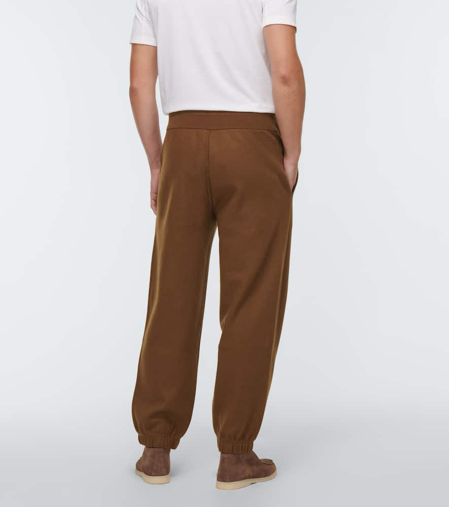 Shop Loro Piana Cashmere-blend Sweatpants In Gianduja/ebony Melange