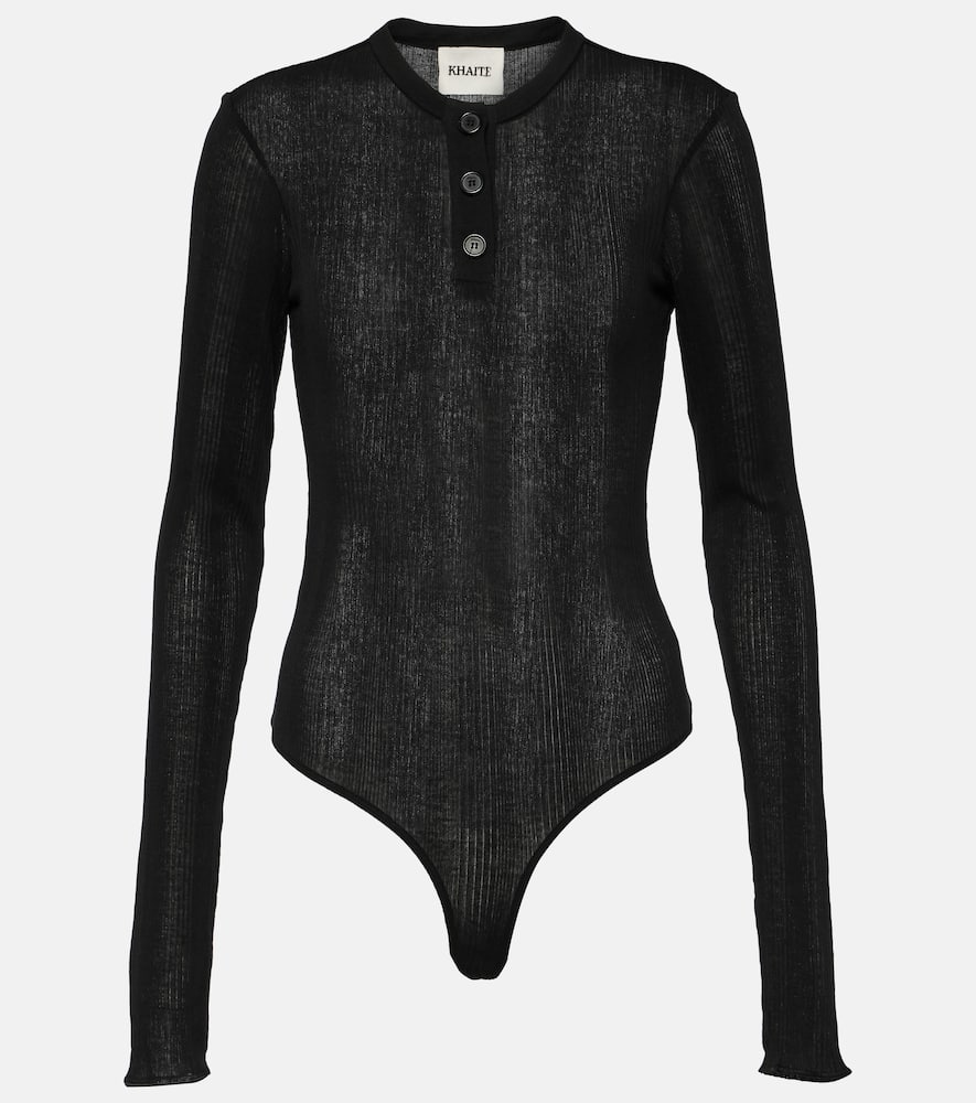 Janelle cotton-blend jersey bodysuit