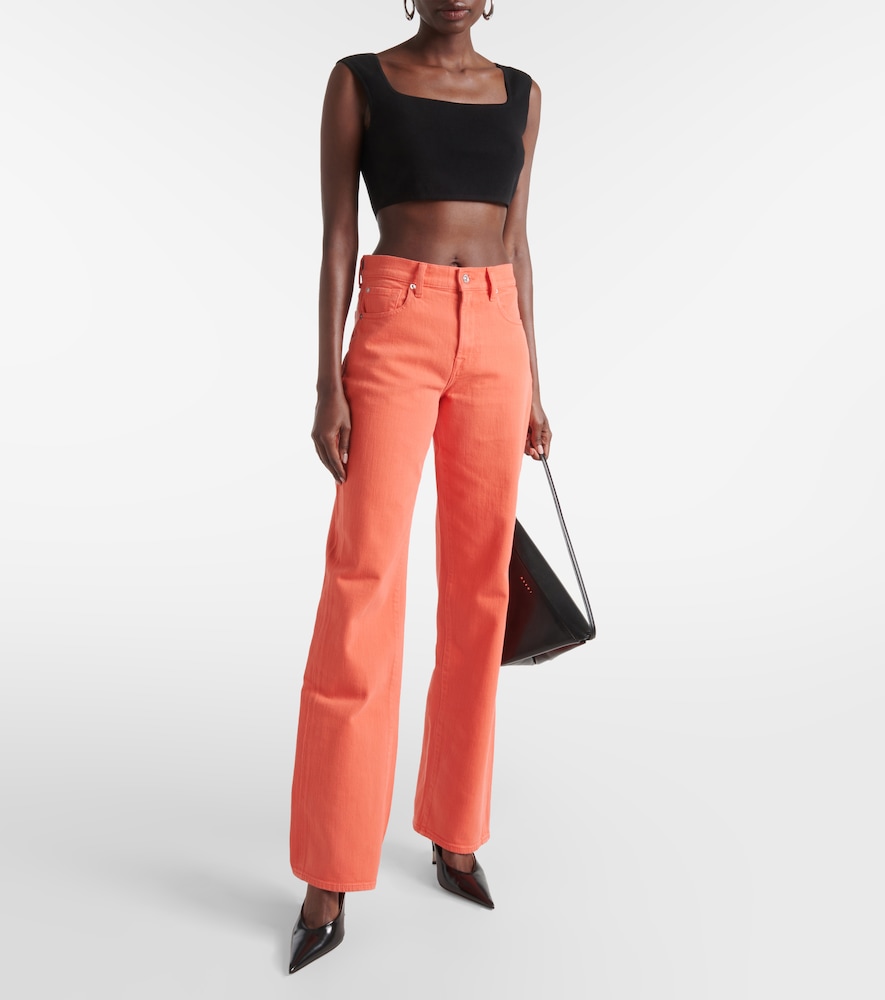  7 For All Mankind 7 For All Mankind Jeans Rectos Tess De Tiro Alto 