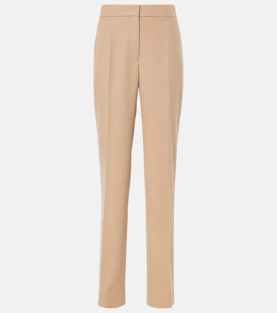 Jil Sander Cropped Tailored Pant Front Crease In Beige