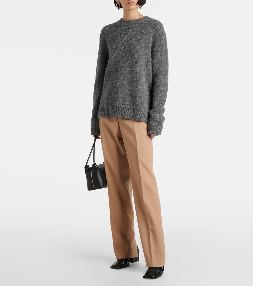 Jil Sander Cropped Tailored Pant Front Crease In Beige