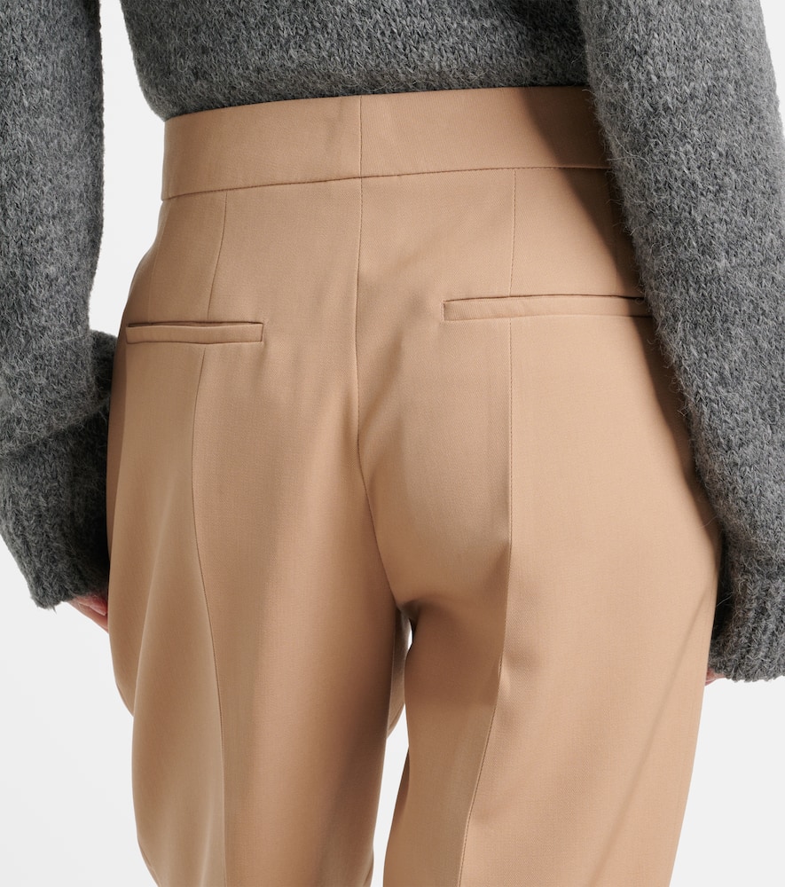 Jil Sander Cropped Tailored Pant Front Crease In Beige