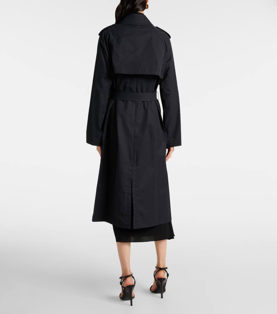 Shop Nili Lotan Toussaint Cotton-blend Trench Coat In Blue