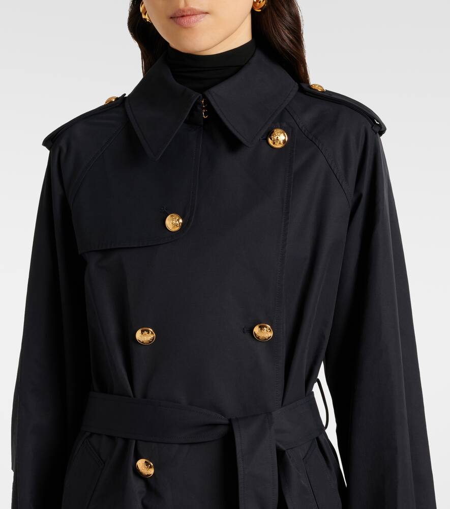 Shop Nili Lotan Toussaint Cotton-blend Trench Coat In Blue