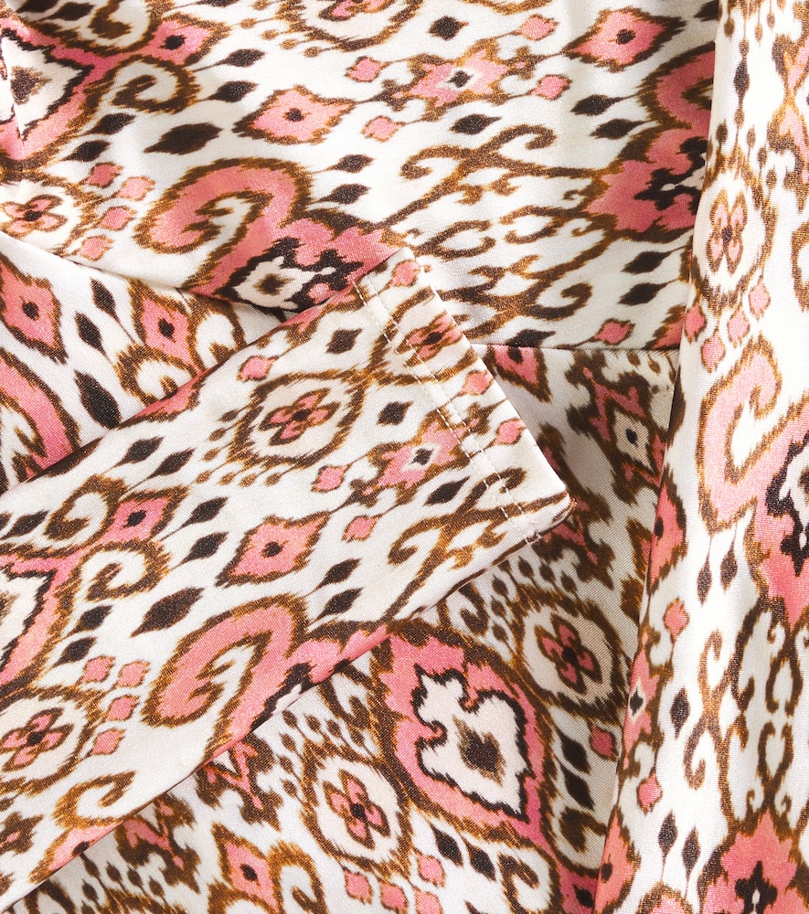 Zimmermann Wylie Printed Rashguard Top In Pink