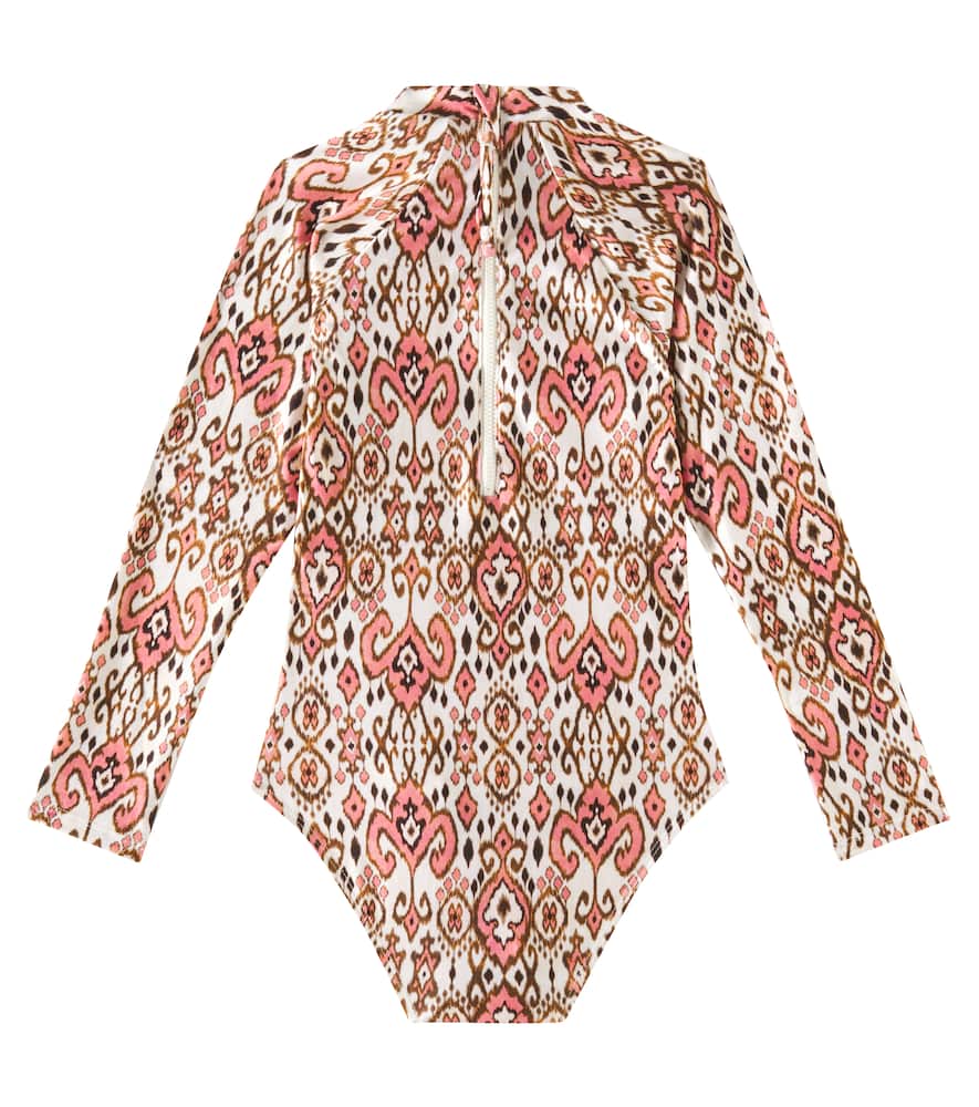 Zimmermann Wylie Printed Rashguard Top In Pink