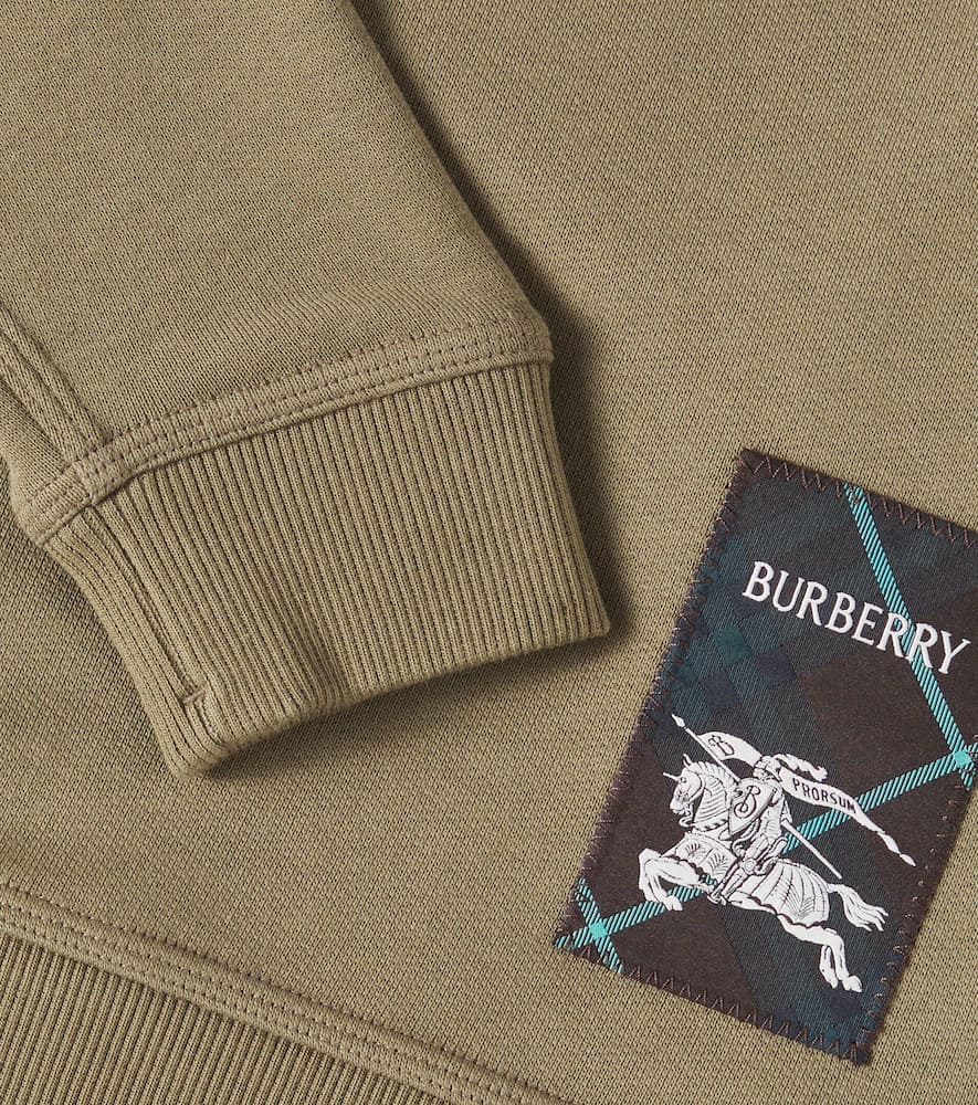 Burberry Ekd Cotton Jersey Sweatshirt In Brown