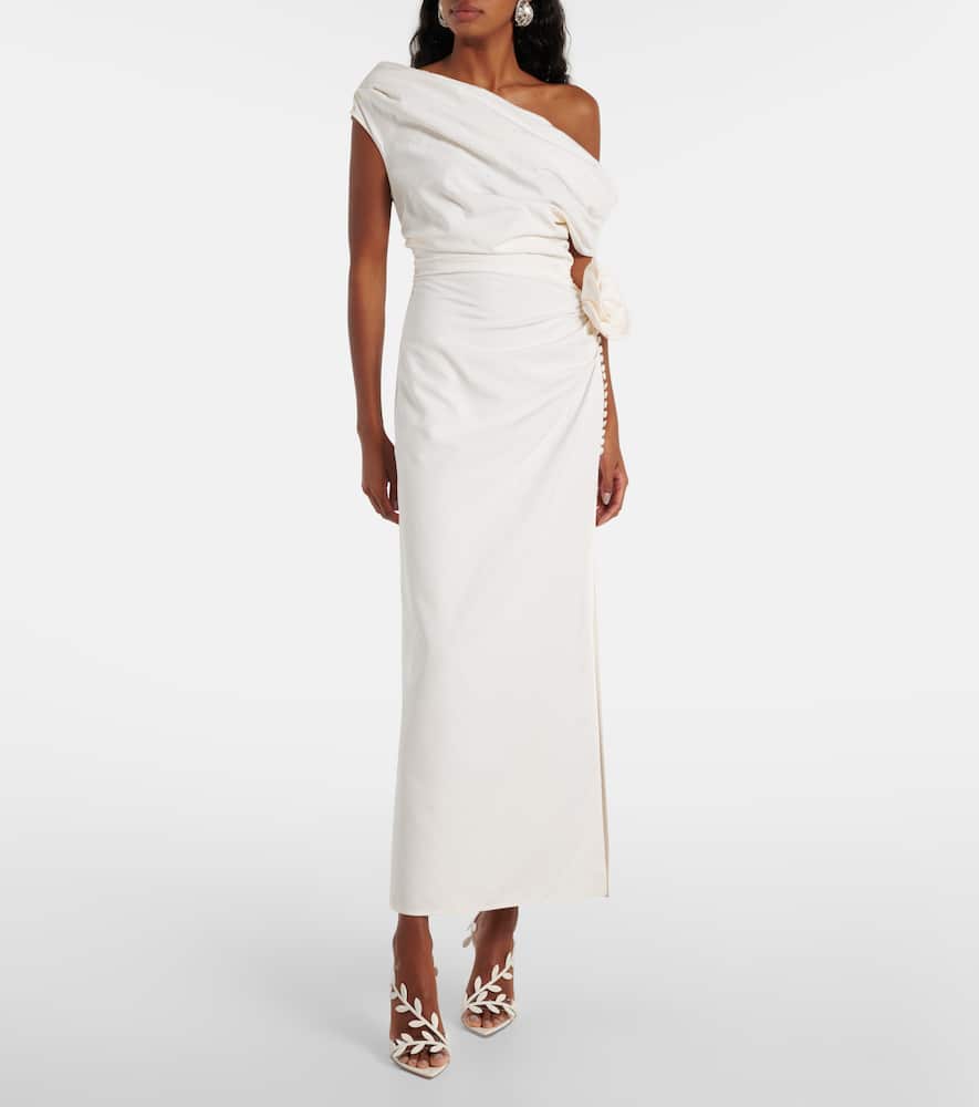 Gianvito Rossi Leaf 85 Leather And Pvc Slingback Sandals In White