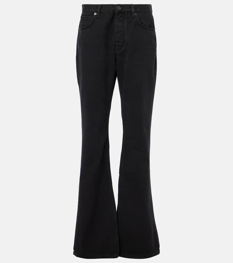 Mid-rise straight jeans