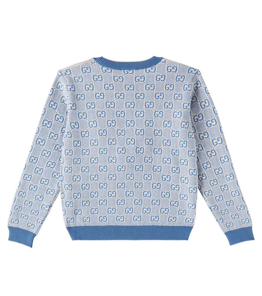 Gucci Gg Cotton Jacquard Sweater In Multicolor