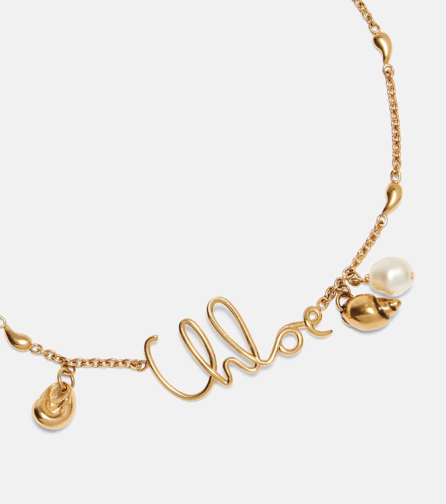 Chloé Shells Chain Necklace In Gold