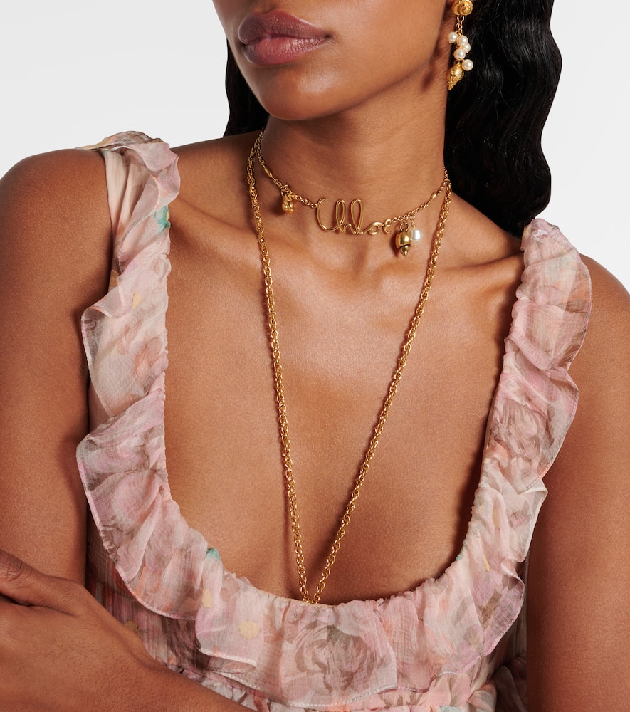 Chloé Shells Chain Necklace In Gold