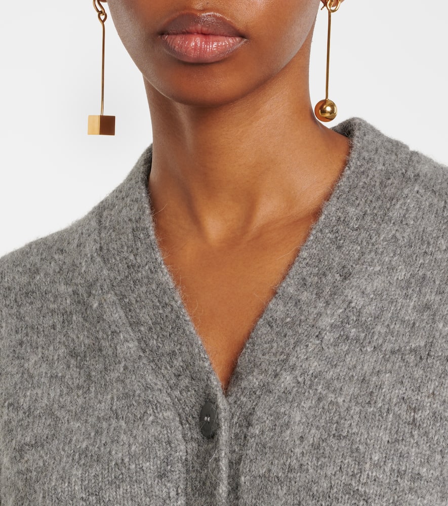 Jacquemus Alpaca-blend Cardigan In Grey