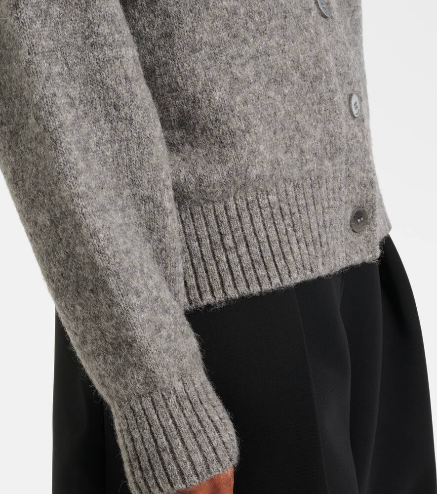 Jacquemus Alpaca-blend Cardigan In Grey