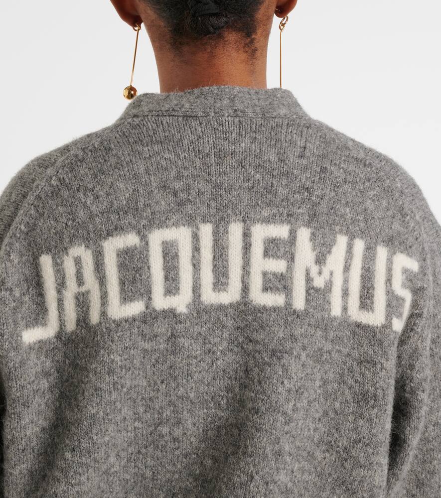Jacquemus Alpaca-blend Cardigan In Grey