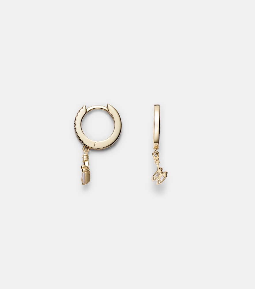 Suzanne Kalan 18kt Gold Drop Earrings With Diamonds In Gold