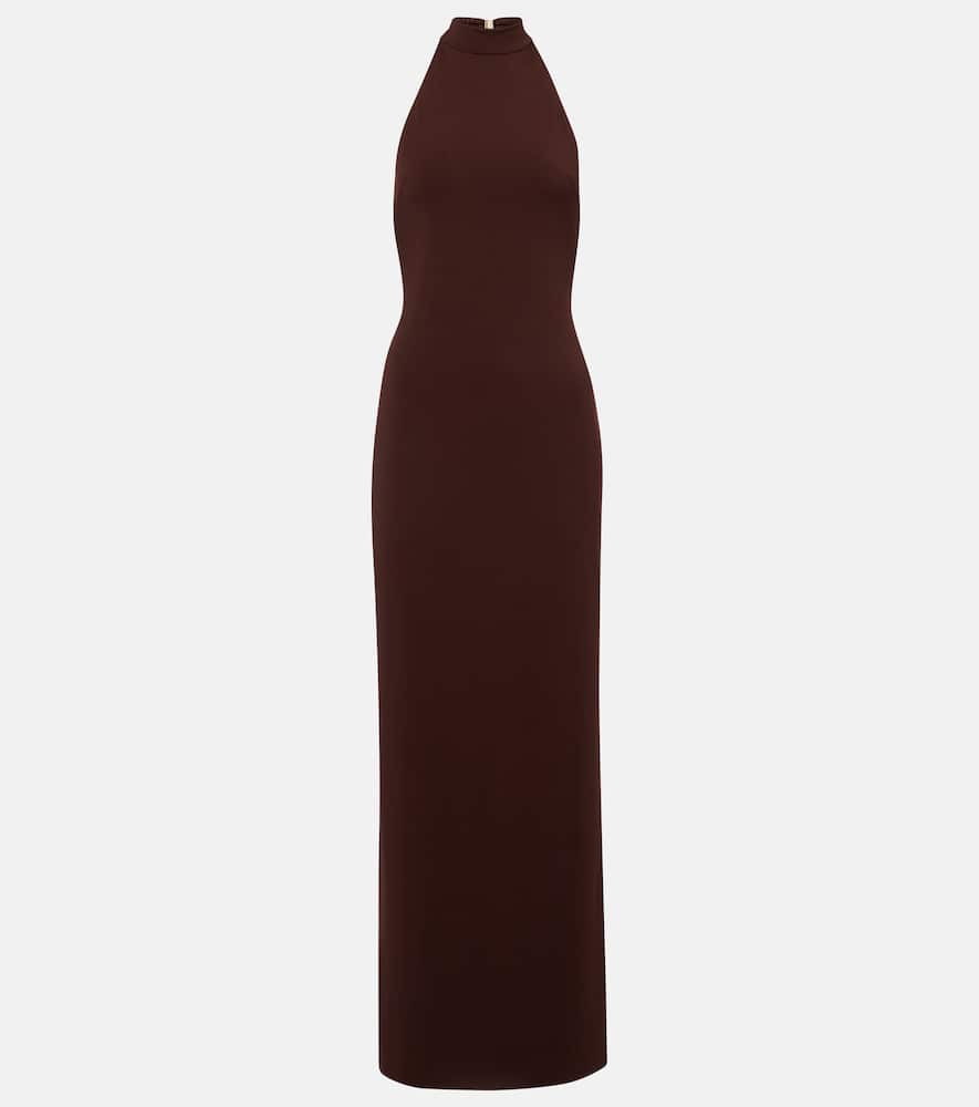Carrie halterneck jersey maxi dress