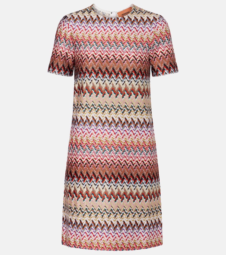 Missoni Minikleid Aus Baumwolle Und Viskose Im Zick-zack In Multi