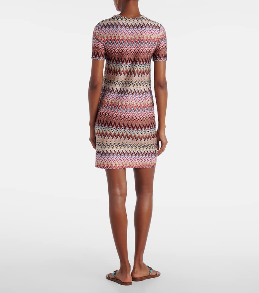 Missoni Minikleid Aus Baumwolle Und Viskose Im Zick-zack In Multi