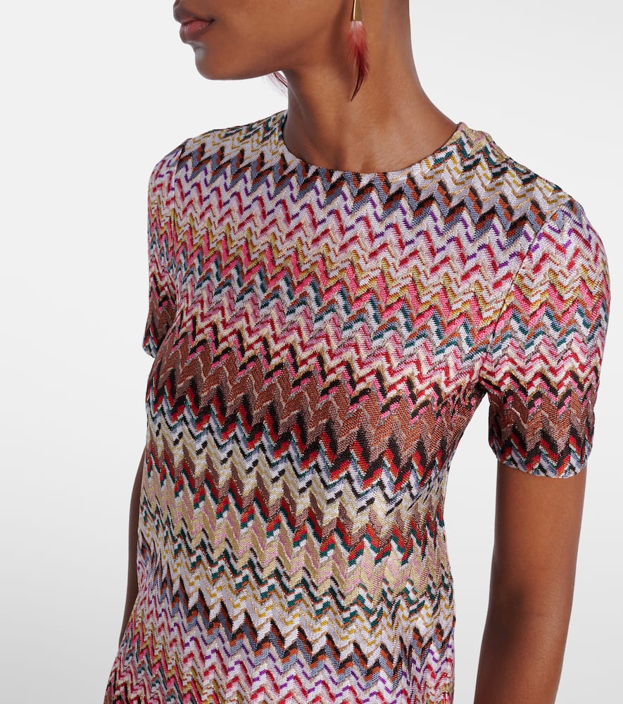 Missoni Minikleid Aus Baumwolle Und Viskose Im Zick-zack In Multi