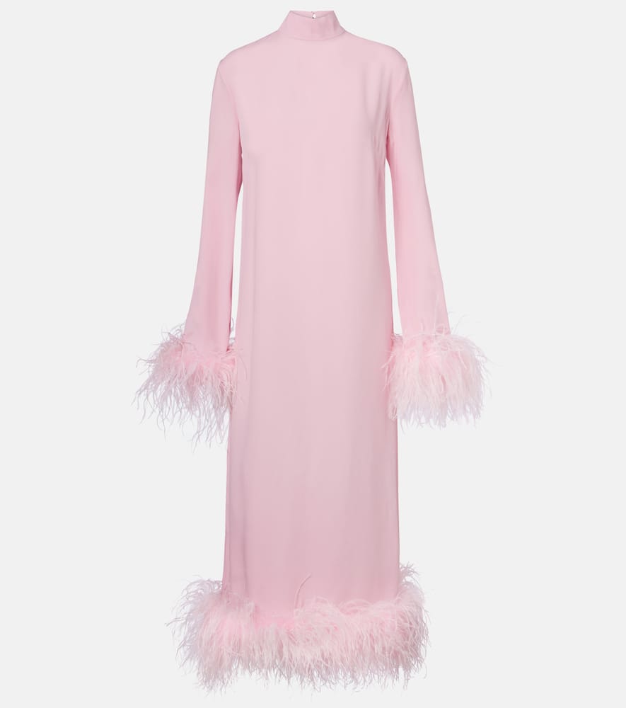 Taller Marmo Gina Crêpe Cady Midi Dress In Pink