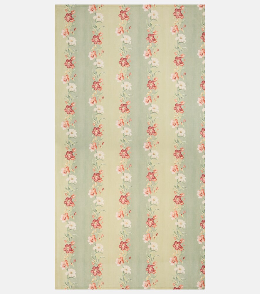  Cabana Cabana Nappe Ibiscus Rayée En Lin à Fleurs 