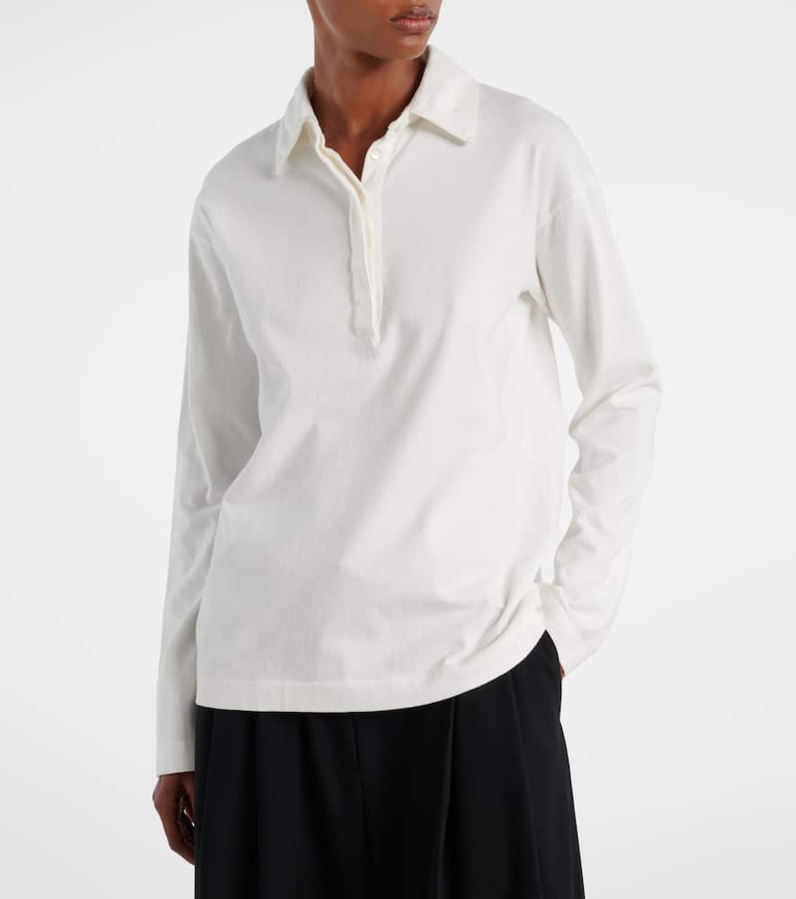 The Row Roddie Cotton Polo Shirt In White
