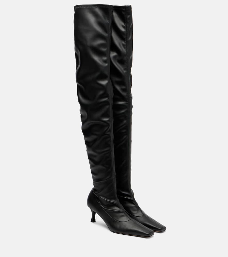 60 leather over-the-knee boots