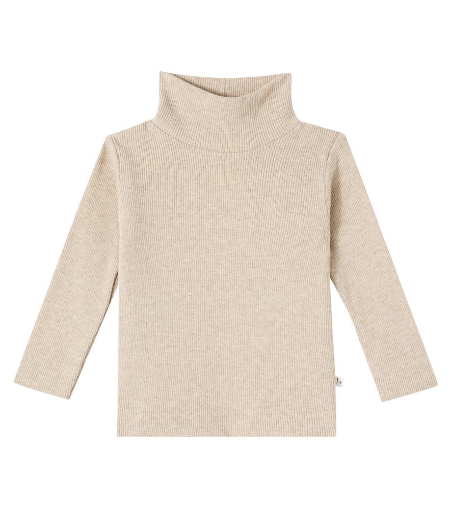 1+ In The Family Baby Aritz Ribbed-knit T-shirt In Neutral