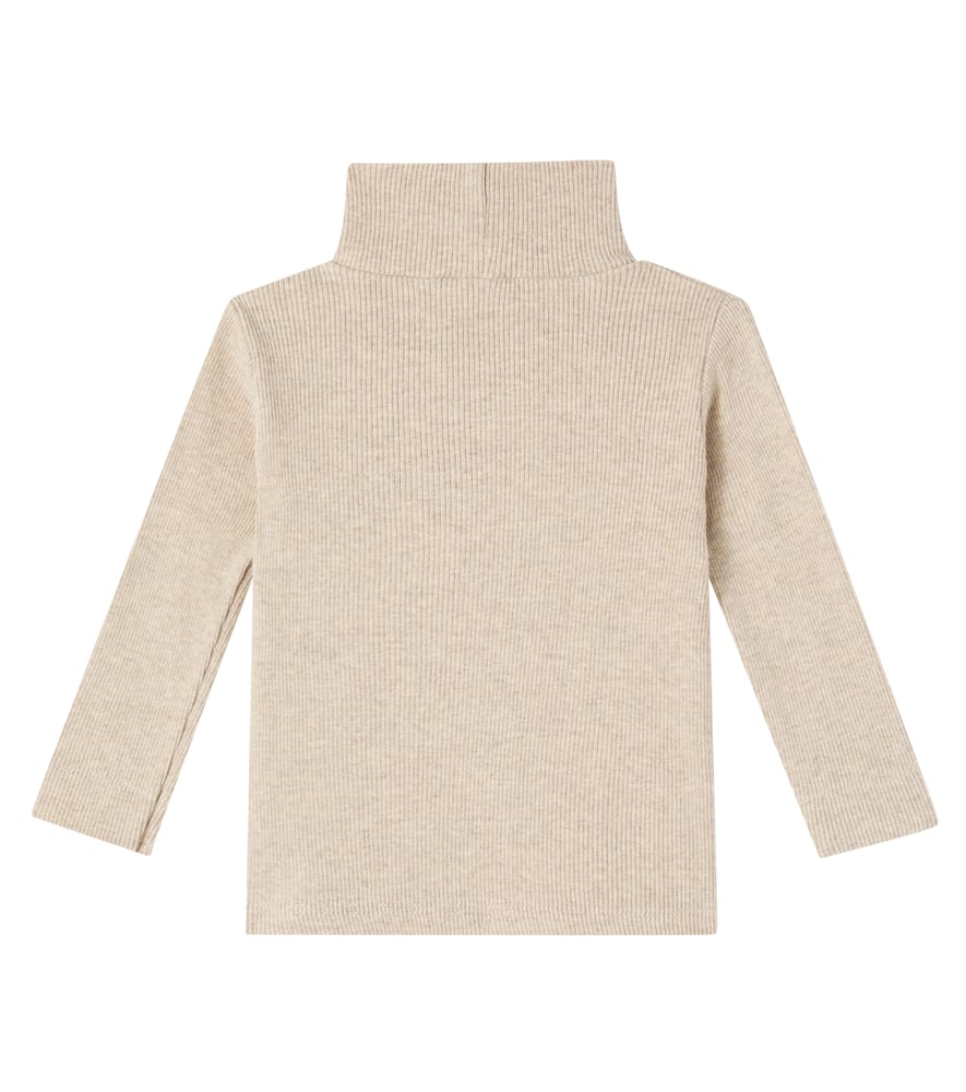 1+ In The Family Baby Aritz Ribbed-knit T-shirt In Neutral