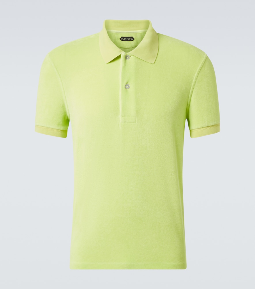 Tom Ford Men's Green Cotton-Blend Terry Polo Shirt UK Size 42 - Mytheresa