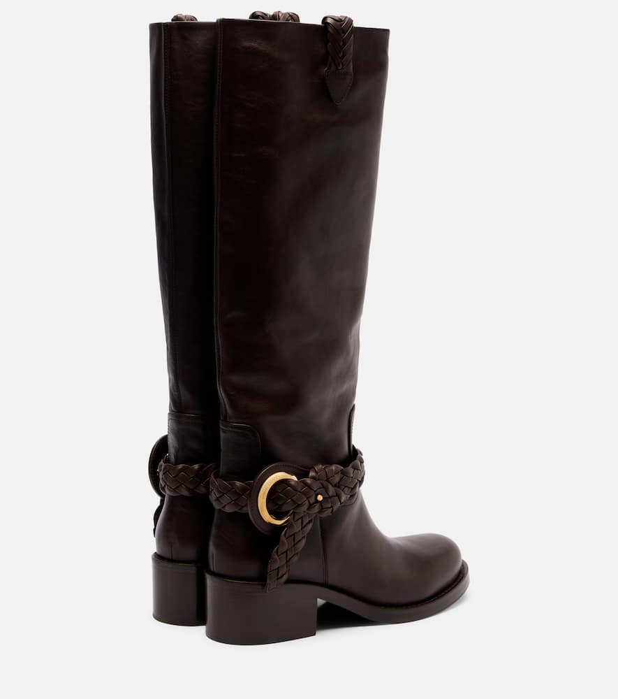 Zimmermann Helix 40 Leather Knee-high Boots In Multi