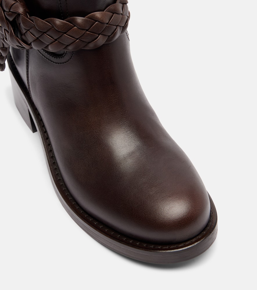 Zimmermann Helix 40 Leather Knee-high Boots In Multi