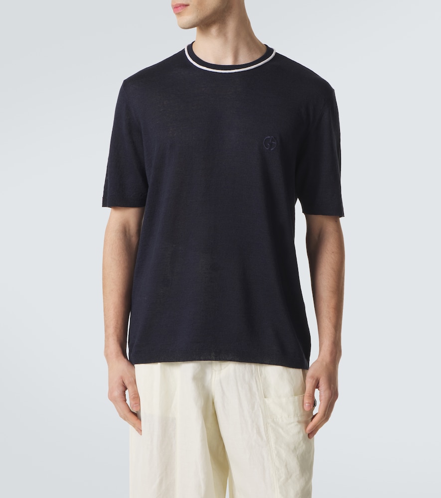  Giorgio Armani Giorgio Armani T-shirt Aus Leinen Und Seide 