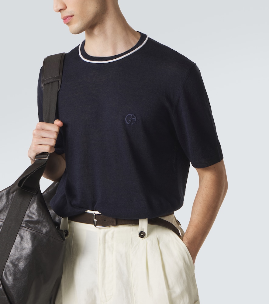  Giorgio Armani Giorgio Armani T-shirt Aus Leinen Und Seide 