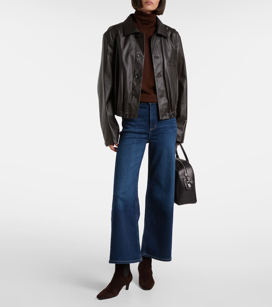 Citizen Of Humanity Lyra Cropped Wide-leg Jeans In Blue