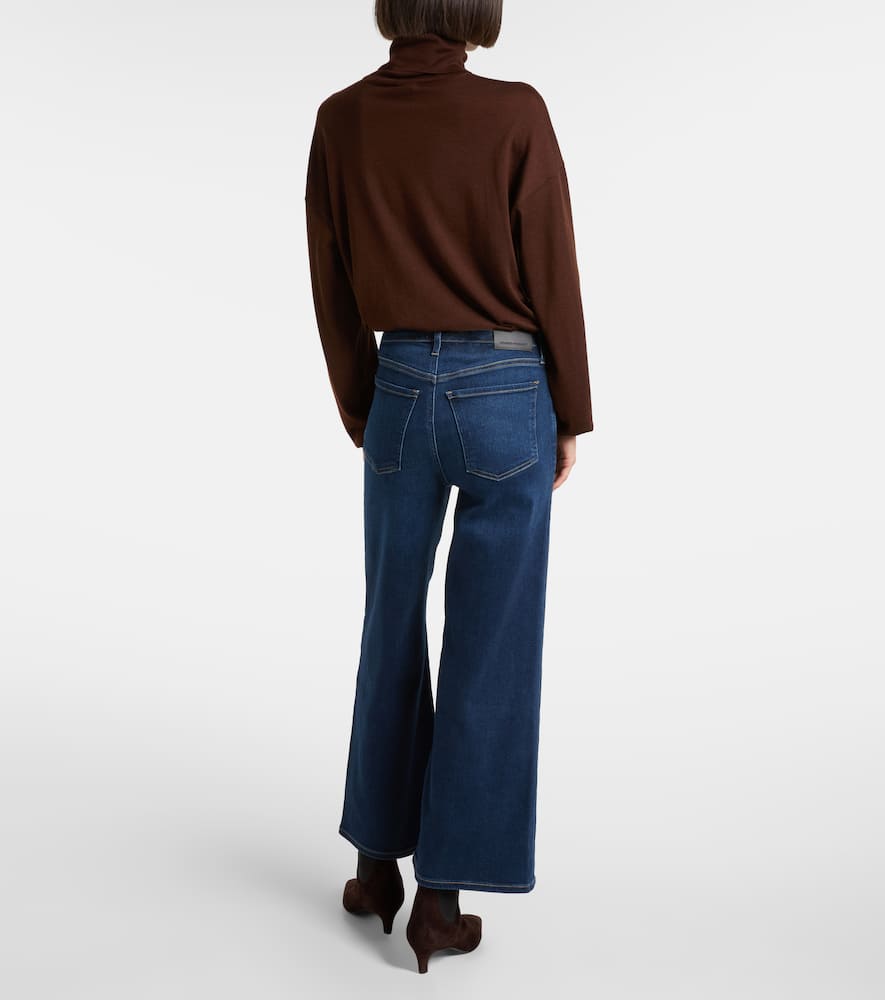 Citizen Of Humanity Lyra Cropped Wide-leg Jeans In Blue