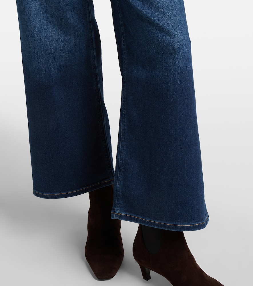Citizen Of Humanity Lyra Cropped Wide-leg Jeans In Blue