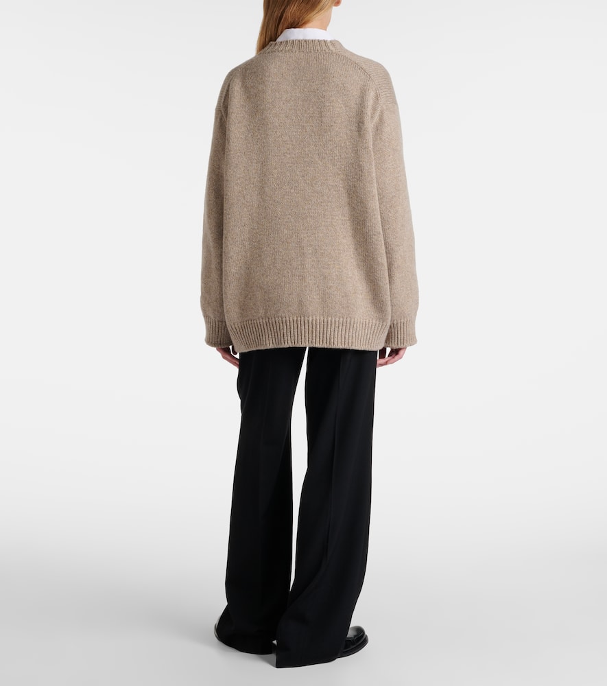 The Row Milou Cashmere Cardigan In Neutral