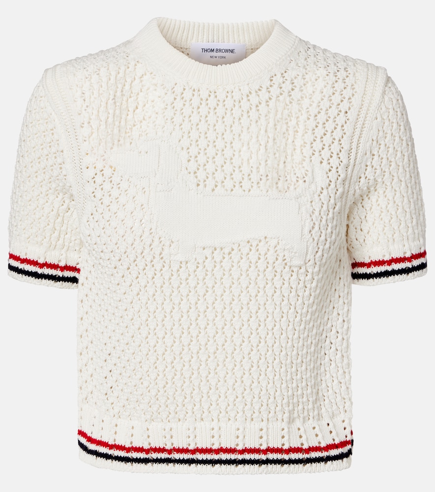 Thom Browne Jacquard cotton sweater