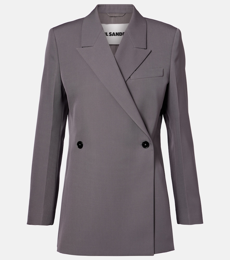 Jil Sander Double-breasted wool gabardine blazer