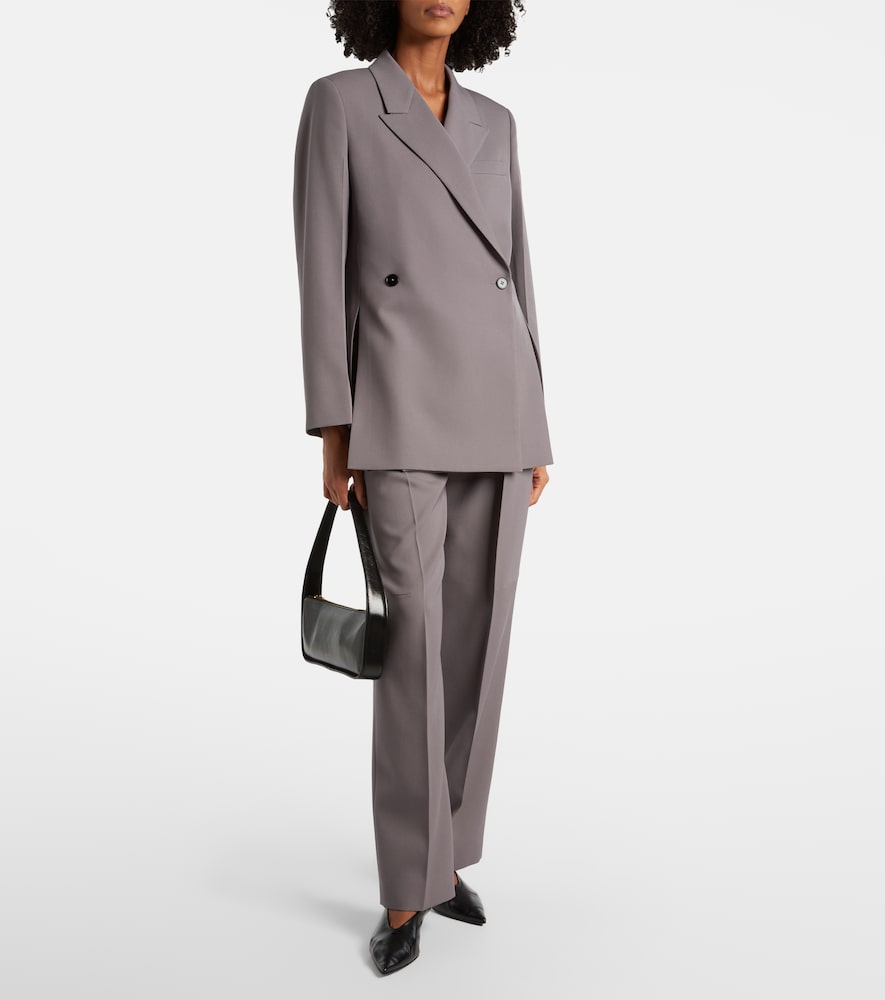  Jil Sander Jil Sander Double-breasted Wool Gabardine Blazer 