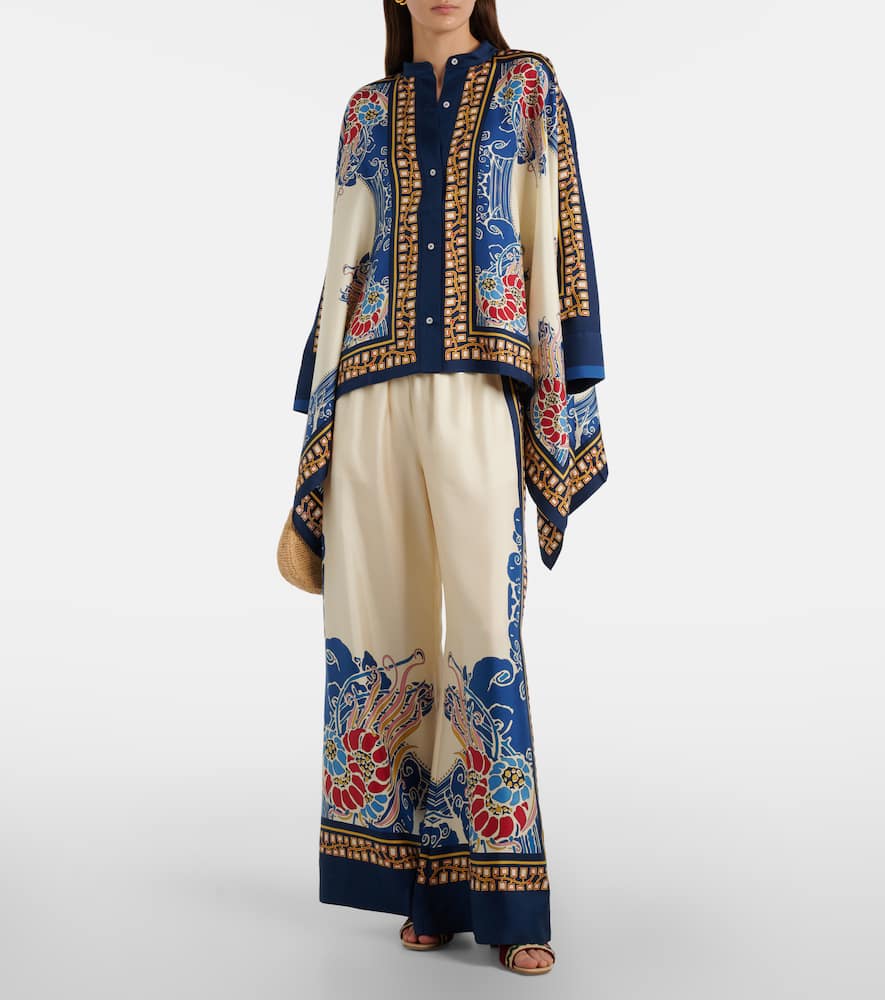 La Doublej Elasticated-waist Trousers In White