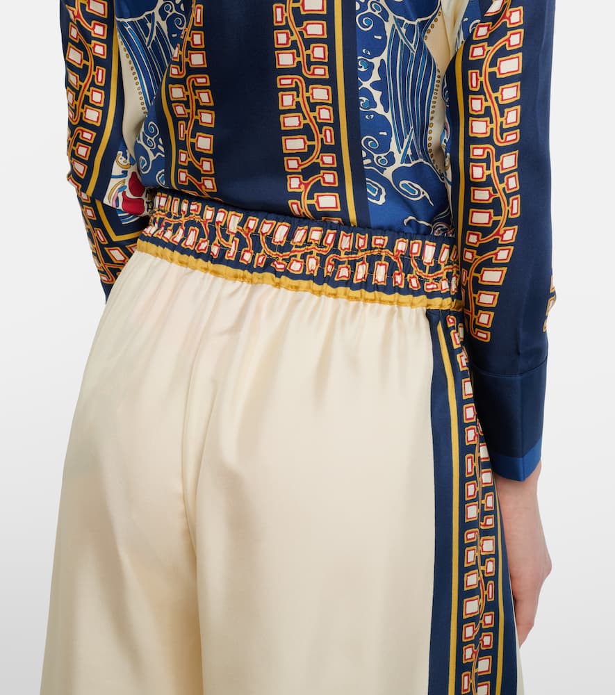 La Doublej Elasticated-waist Trousers In White