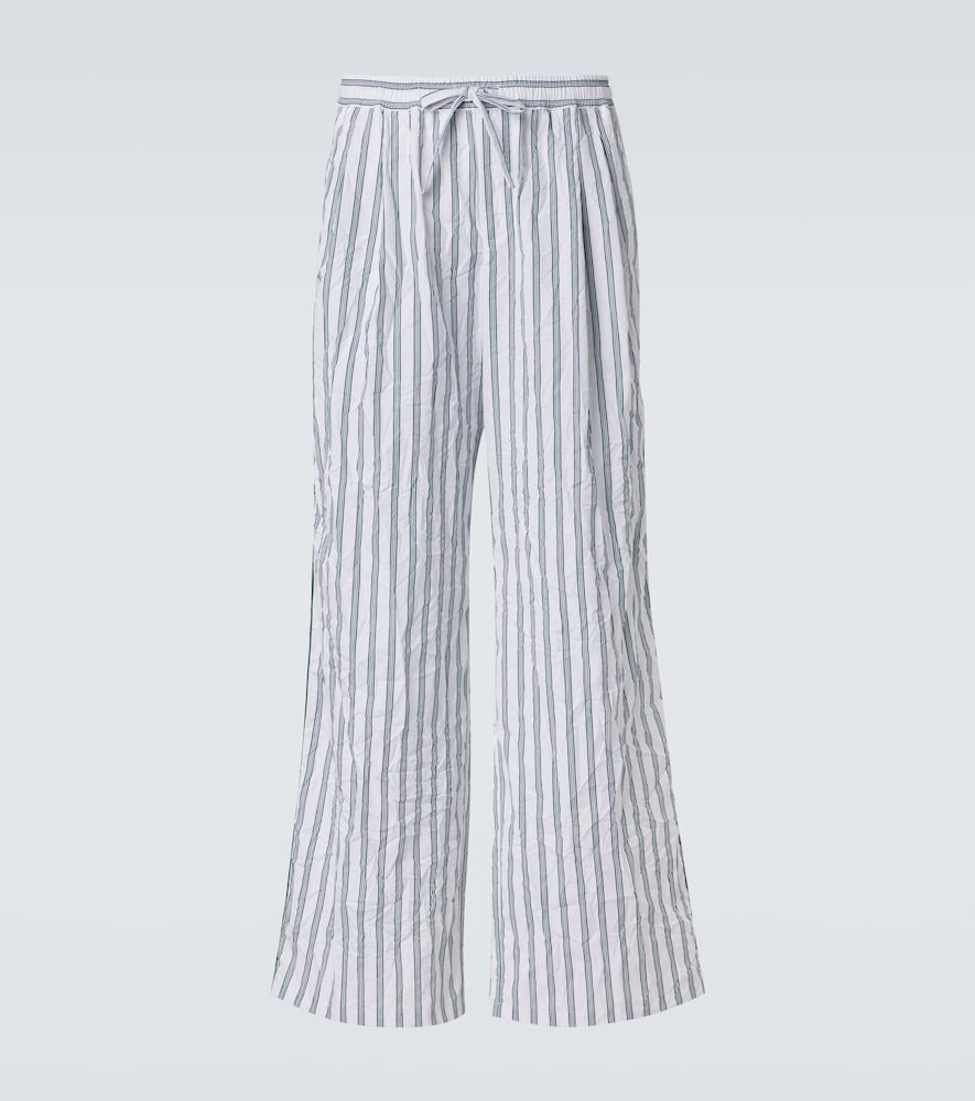 Dolce & Gabbana Striped poplin wide-leg pants