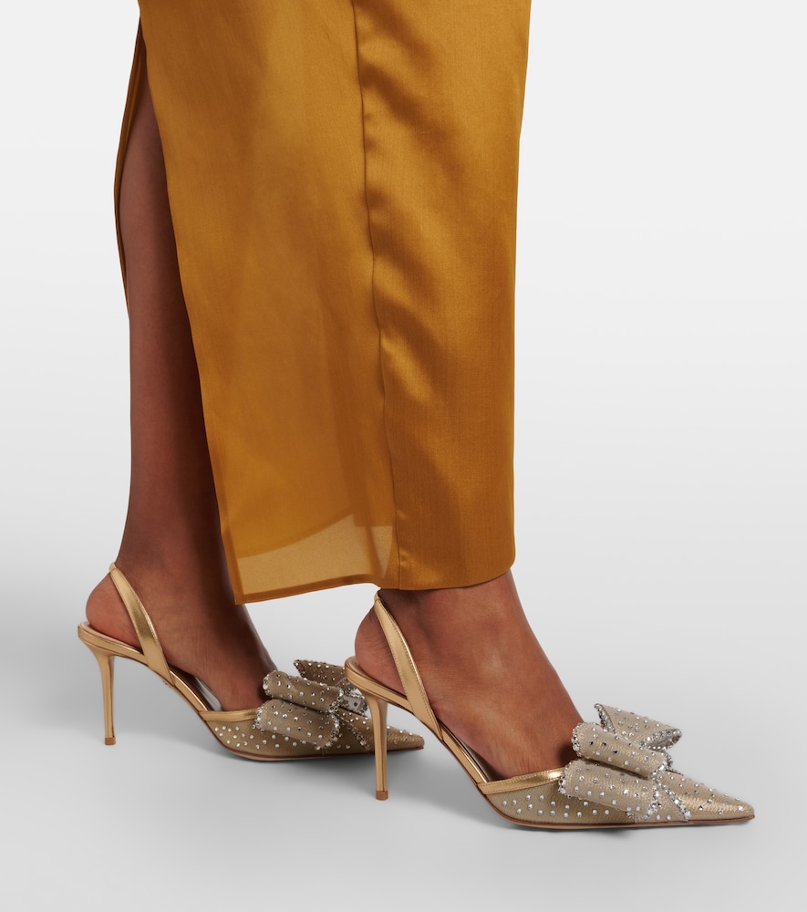 Mach & Mach Le Cadeau 85 mesh slingback pumps