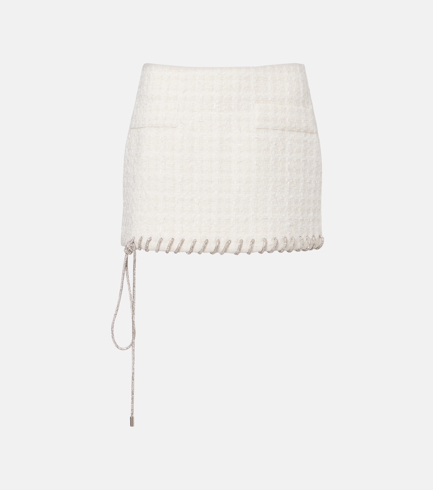 Area Embellished tweed miniskirt