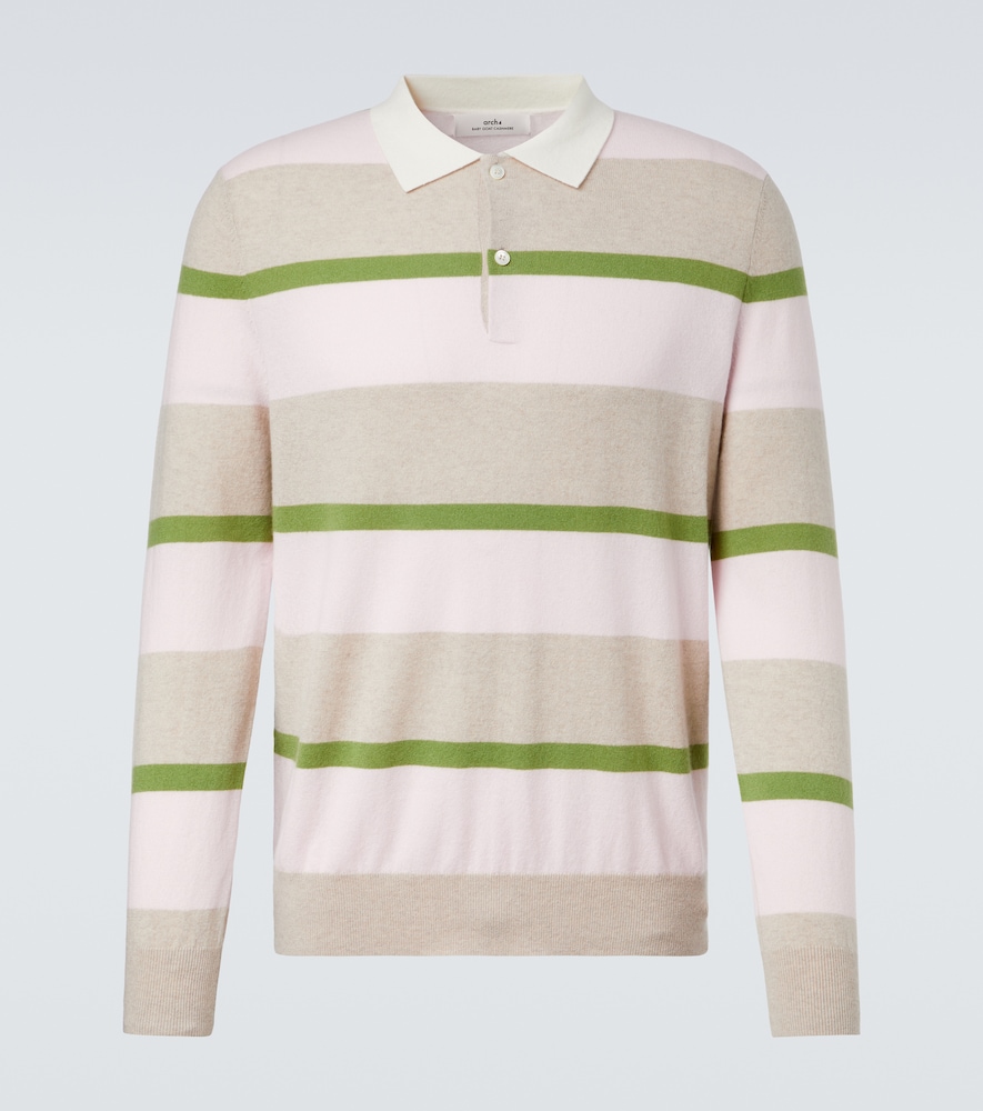 Arch4 Mr Salvatore Striped Cashmere Polo Sweater