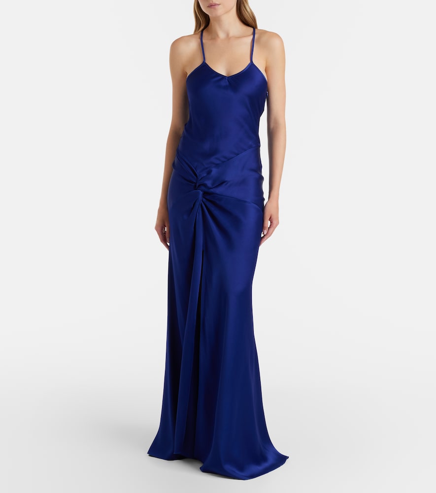 Victoria Beckham Gathered crêpe satin gown