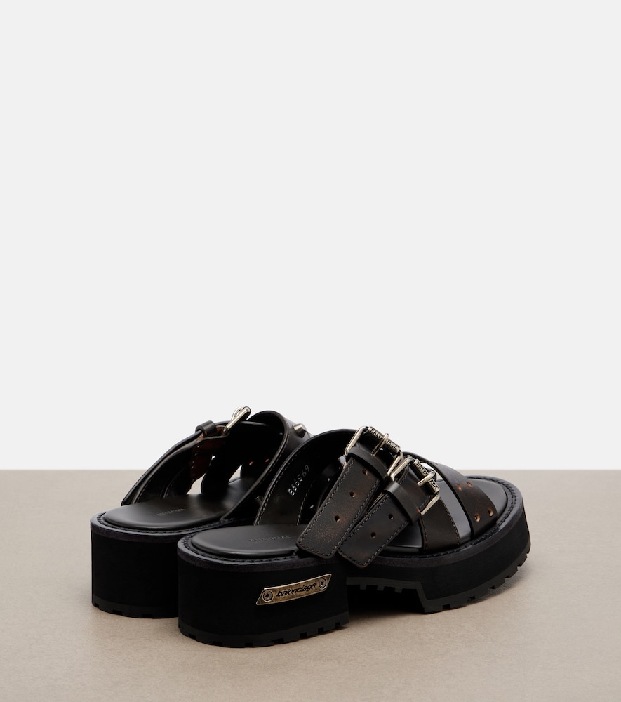  Balenciaga Balenciaga Venom Leather Platform Mules 